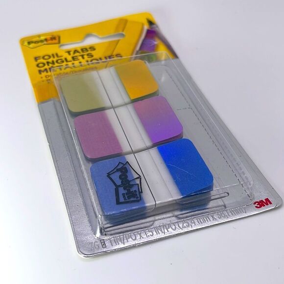 NWT Post-It Foil Tabs, Iridescent Colors, 36 Tabs/Pack - Picture 8 of 9